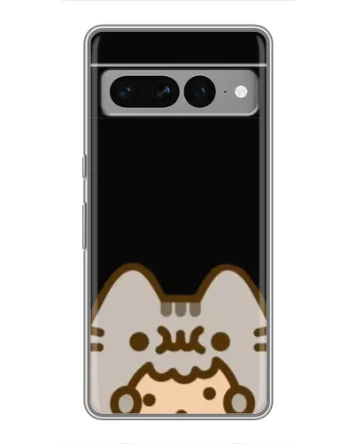 Чехол для Google Pixel 7 Pro с картинкой «Пушин на черном»