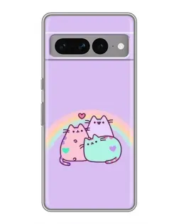 Чехол для Google Pixel 7 Pro с картинкой «Радужные Пушины»
