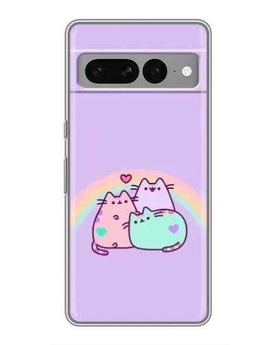 Чехол для Google Pixel 7 Pro с картинкой «Радужные Пушины»