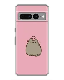 Чехол для Google Pixel 7 Pro с картинкой «Pusheen сердце»