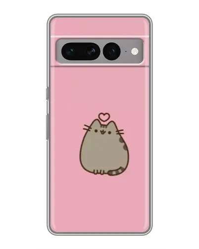 Чехол для Google Pixel 7 Pro с картинкой «Pusheen сердце»