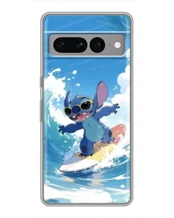 Чехол для Google Pixel 7 Pro с картинкой «Стич на волне»