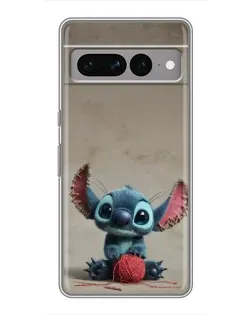 Чехол для Google Pixel 7 Pro с картинкой «Стич на коричневом фоне»