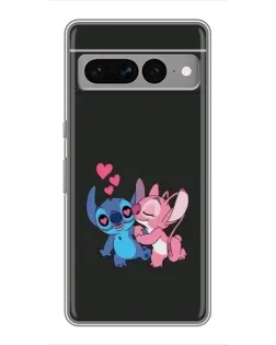Чехол для Google Pixel 7 Pro с картинкой «Анжел целует Стича»