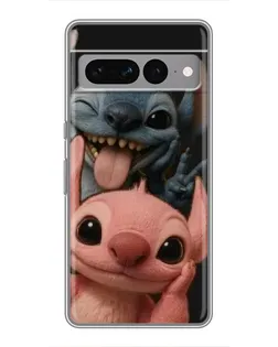 Чехол для Google Pixel 7 Pro с картинкой «Стич и Ангел»
