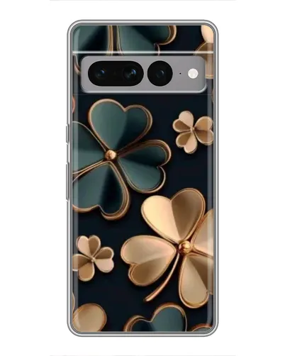 Чехол для Google Pixel 7 Pro с картинкой «Клевер в золоте»