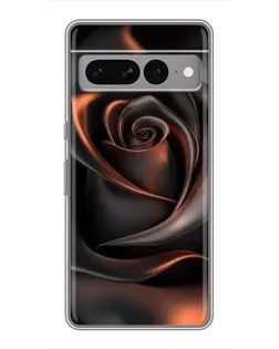 Чехол для Google Pixel 7 Pro с картинкой «Шелковая черная роза»