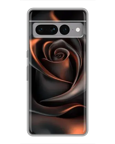 Чехол для Google Pixel 7 Pro с картинкой «Шелковая черная роза»