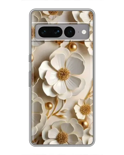 Чехол для Google Pixel 7 Pro с картинкой «Белие бумажние  цвети»