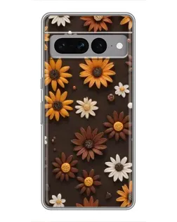 Чехол для Google Pixel 7 Pro с картинкой «Узор из маленьких подсолнухов»