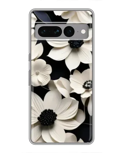 Чехол для Google Pixel 7 Pro с картинкой «Объемные белые цветы»
