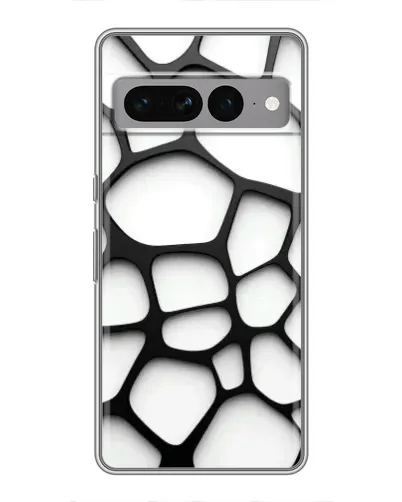 Чехол для Google Pixel 7 Pro с картинкой «Белая объемная сетка»