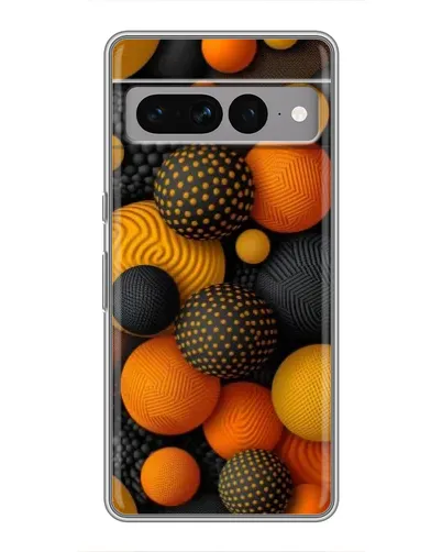Чехол для Google Pixel 7 Pro с картинкой «Объемные оранжевые сферы»