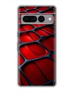 Чехол для Google Pixel 7 Pro с картинкой «Красная глянцевая сетка»