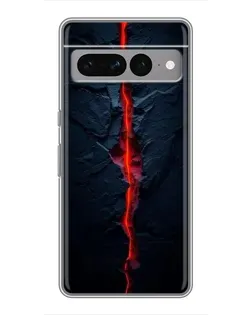 Чехол для Google Pixel 7 Pro с картинкой «Kрасная лавовая трещина»