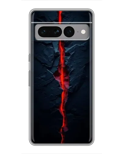 Чехол для Google Pixel 7 Pro с картинкой «Kрасная лавовая трещина»