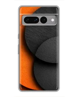 Чехол для Google Pixel 7 Pro с картинкой «Геометрия оранжевых кругов»