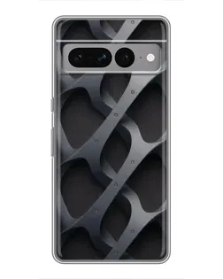 Чехол для Google Pixel 7 Pro с картинкой «Объемное серое плетение»