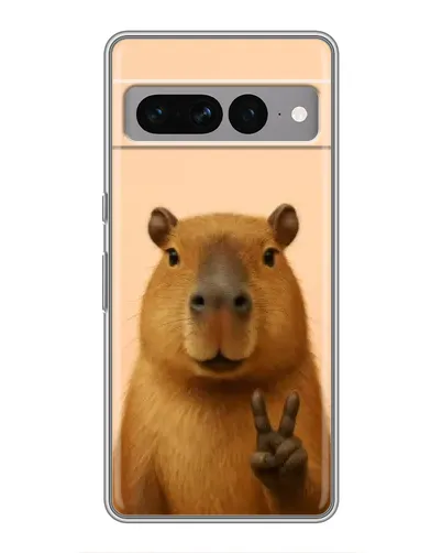 Чехол для Google Pixel 7 Pro с картинкой «Капибара виктория»