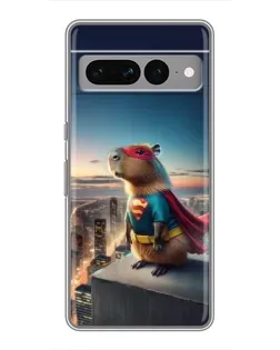 Чехол для Google Pixel 7 Pro с картинкой «Капи-мен супергерой»