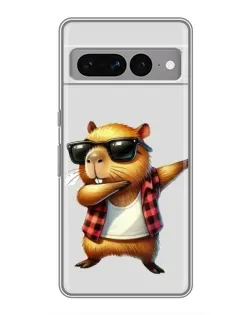 Чехол для Google Pixel 7 Pro с картинкой «Капибара рэпер даб»