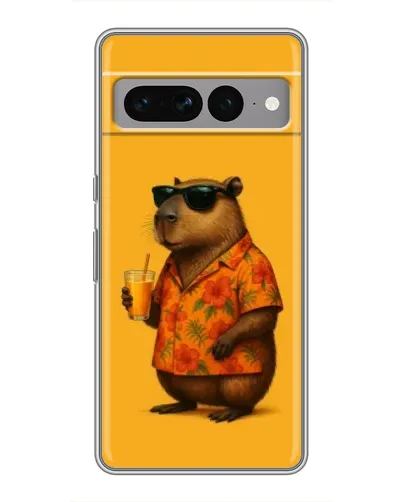 Чехол для Google Pixel 7 Pro с картинкой «Капибара на отдыхе»