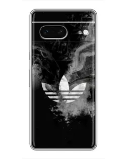 Чехол для Google Pixel 7 с картинкой «Абстрактный дым Adidas»
