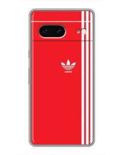 Чехол для Google Pixel 7 с картинкой «Красный минимализм Adidas»