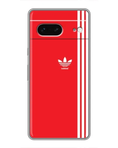 Чехол для Google Pixel 7 с картинкой «Красный минимализм Adidas»