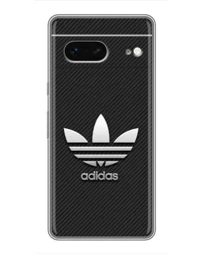 Чехол для Google Pixel 7 с картинкой «Adidas Карбоновая текстура»