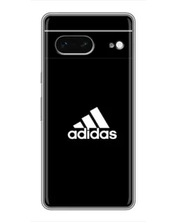 Чехол для Google Pixel 7 с картинкой «Черная классика Adidas»