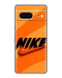 Чехол для Google Pixel 7 с картинкой «Оранжевый драйв Nike»
