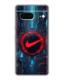 Чехол для Google Pixel 7 с картинкой «Техногенный стиль Nike»