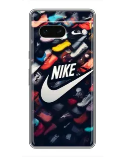 Чехол для Google Pixel 7 с картинкой «Коллекция кроссовок Nike»