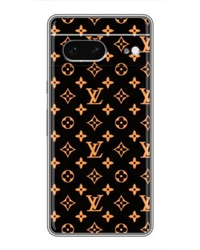 Чехол для Google Pixel 7 с картинкой «Золотая монограмма LV»