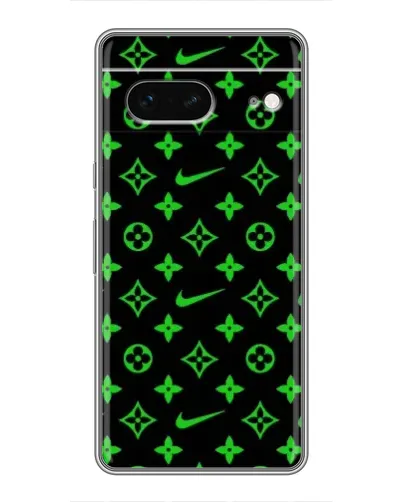 Чехол для Google Pixel 7 с картинкой «Неоновый принт LV»