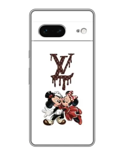 Чехол для Google Pixel 7 с картинкой «LV и Микки Маус»