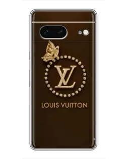 Чехол для Google Pixel 7 с картинкой «LV — золотая печать»