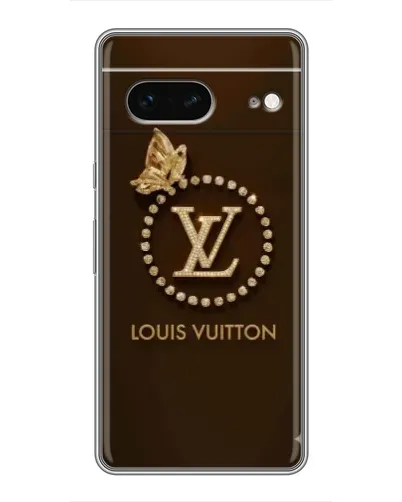 Чехол для Google Pixel 7 с картинкой «LV — золотая печать»