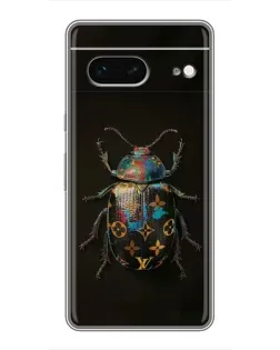 Чехол для Google Pixel 7 с картинкой «LV — мраморный принт»