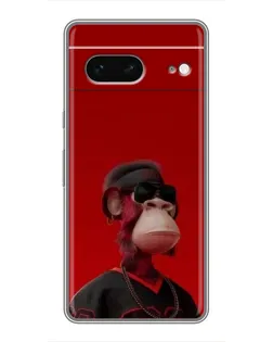 Чехол для Google Pixel 7 с картинкой «Bored Ape в красном»