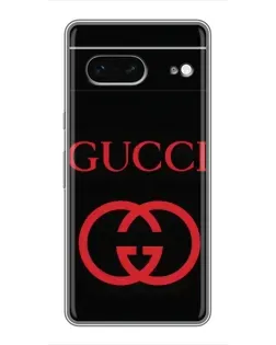 Чохол для Google Pixel 7 з картинкою «Gucci — червоний логотип»