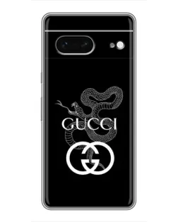 Чохол для Google Pixel 7 з картинкою «Gucci — срібна змія»