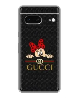 Чохол для Google Pixel 7 з картинкою «Мінні Маус Gucci — чорний»