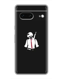 Чохол для Google Pixel 7 з картинкою «PUBG — силует воїна»