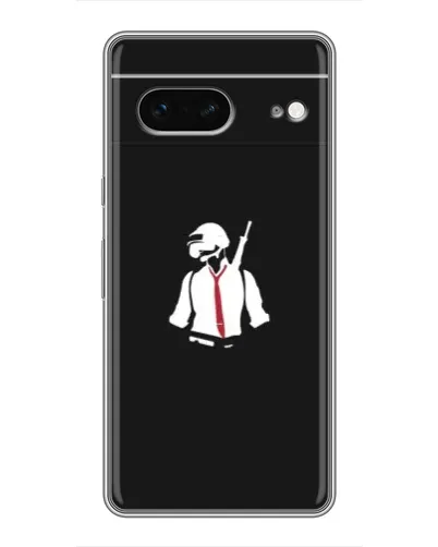 Чохол для Google Pixel 7 з картинкою «PUBG — силует воїна»