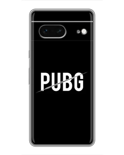 Чохол для Google Pixel 7 з картинкою «PUBG — білий логотип»