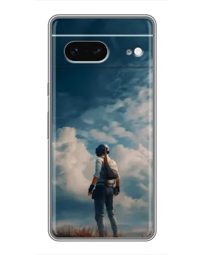 Чохол для Google Pixel 7 з картинкою «Герой PUBG на скелі»