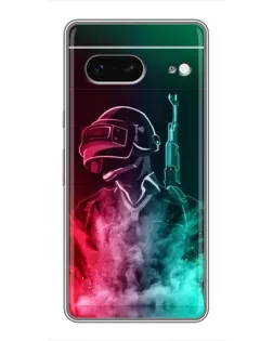 Чохол для Google Pixel 7 з картинкою «PUBG — вогняний воїн»