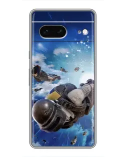 Чохол для Google Pixel 7 з картинкою «Десант PUBG — стрибок»